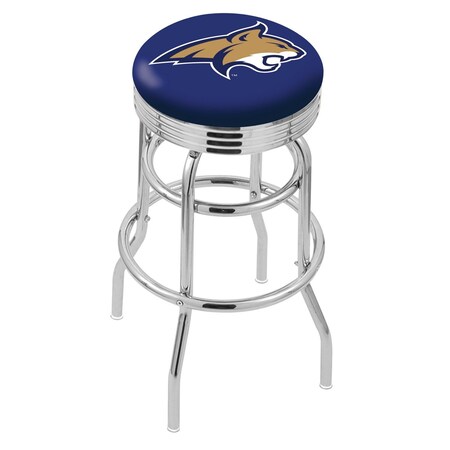 25 Chrome 2-Ring Montana State Swivel Bar Stool,Accent Ring